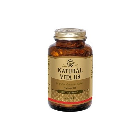 SOLGAR NATURAL VITA D3 INTEGRATORE 100 PERLE