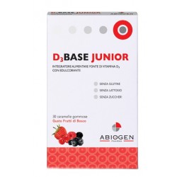 ABIOGEN D3BASE JUNIOR INTEGRATORE FRUTTI BOSCO 30 CARAMELLE