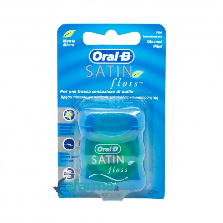 ORAL-B FILO INTERDENTALE SATIN FLOSS SAPORE MENTA 25M