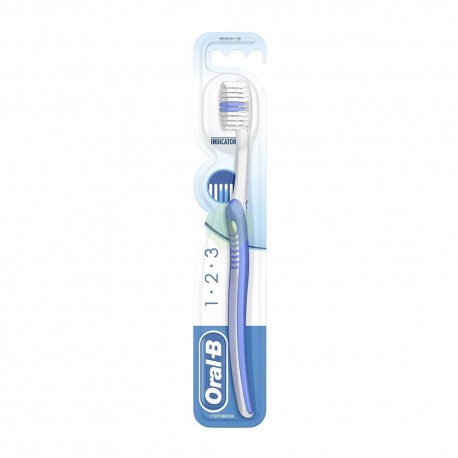 ORAL-B SPAZZOLINO MANUALE 1 2 3 INDICATOR 40 SETOLE MEDIE 1PZ