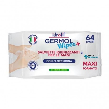 SALVIETTINE IGIENIZZANTI MANI GERMOL 64PZ