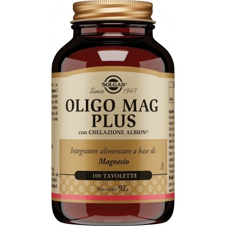 SOLGAR OLIGO MAG PLUS INTEGRATORE DI MAGNESIO CHELATO 100TAV