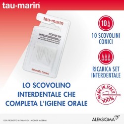 TAUMARIN SCOVOLINO CONICO SET RICARICA 10PZ