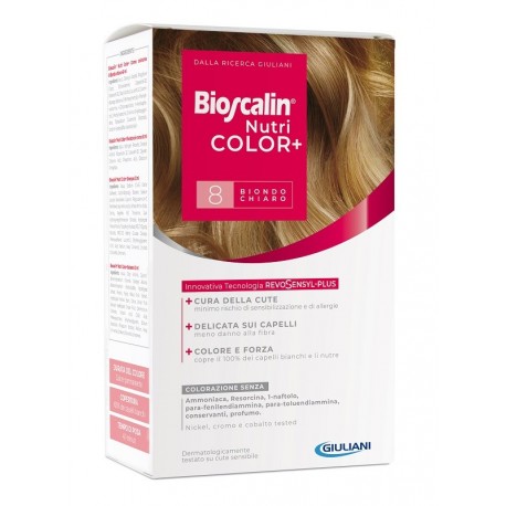 BIOSCALIN NUTRICOLOR+ TINTURA PER CAPELLI 8 BIONDO CHIARO