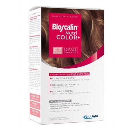 BIOSCALIN NUTRICOLOR+ TINTURA CAPELLI 5,3 CASTANO CHIARO DORATO