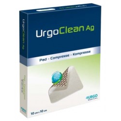 MEDICAZIONE TNT ASSORBENTE GELIFICANTE URGOCLEAN AG/SILVER 10X10CM 10 PEZZI