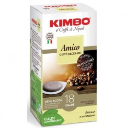 KIMBO AMICO CAFFE&#39; TORREFATTO E DECERATO 18 CIALDE 7 G
