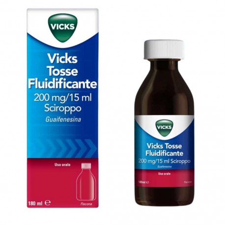 VICKS TOSSE FLUIDIF 200 MG/15 ML SCIROPPO 1 FLACONE 180 ML