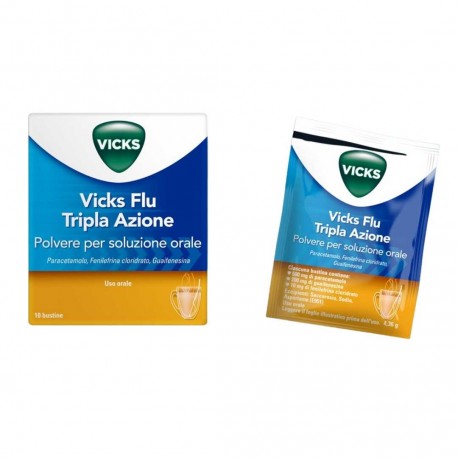 VICKS FLU TRIPLA A DOLORE INFLUENZA E CONGESTIONE NASALE 10BST