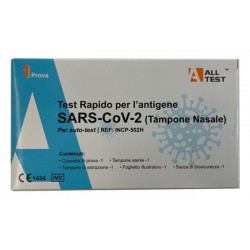 TEST ANTIGENICO RAPIDO COVID-19 ALLTEST AUTODIAGNOSTICO DETERMINAZIONE QUALITATIVA ANTIGENI SARS-COV-2 IN TAMPONI NASALI MEDIANT