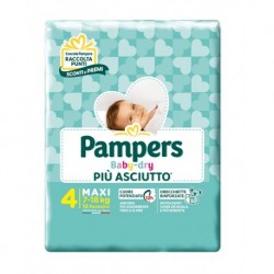 PAMPERS BABY DRY PANNOLINI DOWNCOUNT MAXI 18 PEZZI