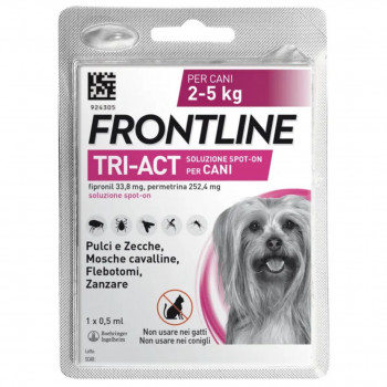 FRONTLINE TRI-ACT SPOT-ON CANI 2-5 KG 1 PIPETTA 0,5ML