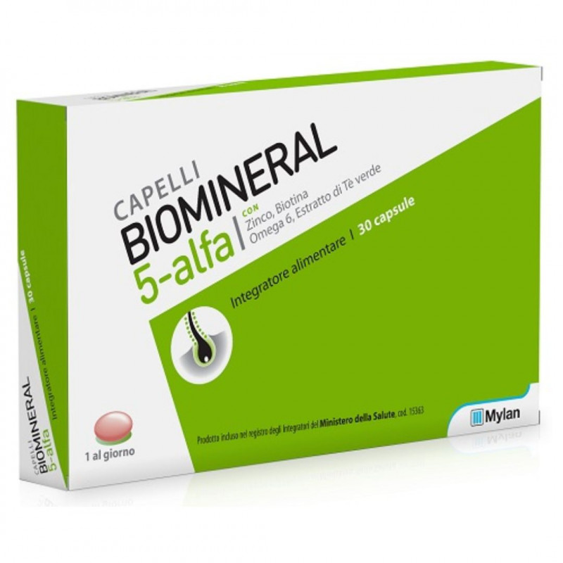 BIOMINERAL 5-ALFA INTEGRATORE CAPELLI FORTI 30 CPS