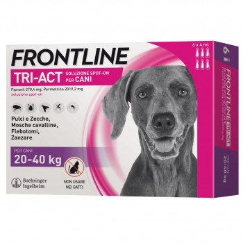 FRONTLINE TRI-ACT SOLUZIONE SPOT ON CANI 20-40 KG 6 PIPPETTE