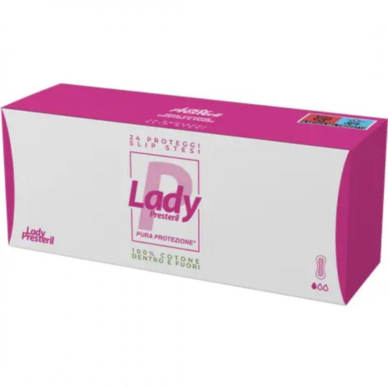 LADY PRESTERIL PROTEGGI SLIP STESI IN COTONE 24 ASSORBENTI