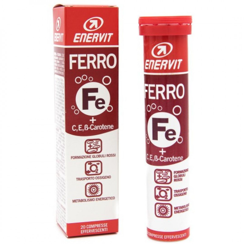 ENERVIT FERRO INTEGRATORE ALIMENTARE, 20 COMPRESSE EFFERVESCENTI