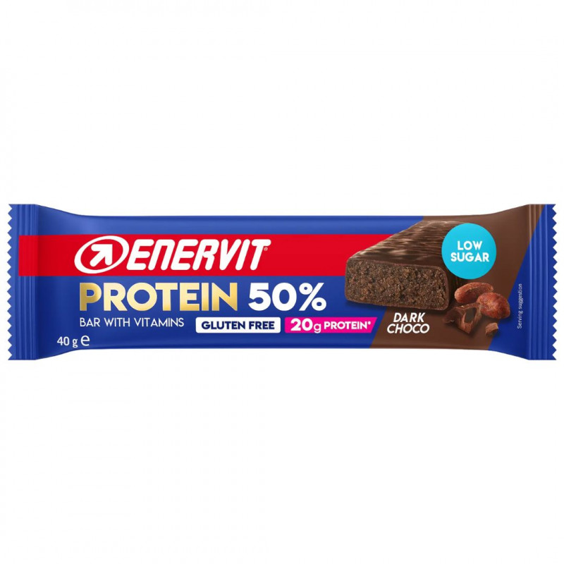 ENERVIT PROTEIN BARRETTA PROTEICA 50% GUSTO DARK CHOCOLATE 38G