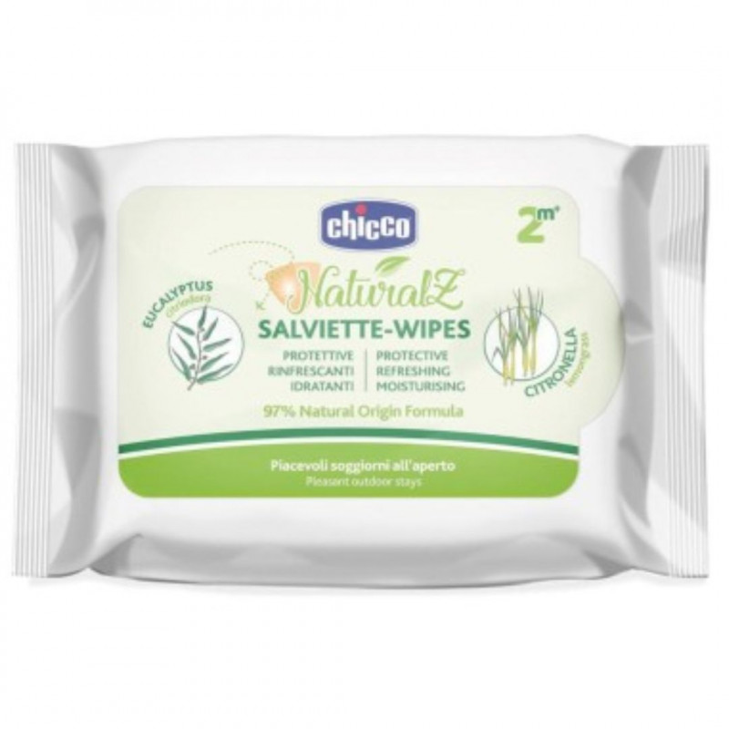 CHICCO NATURAL Z SALVIETTINE PROTETTIVE E RINFRESCANTI 20PZ