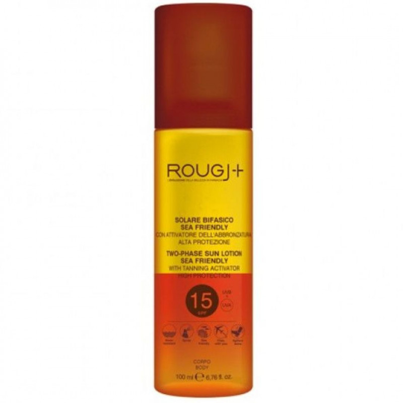 ROUGJ SPRAY BIFASICO SPF15 ACCELERATORE DI ABBRONZATURA 100ML ROUGJ SPRAY BIFASICO SPF15 ACCELERATORE DI ABBRONZATURA 100ML