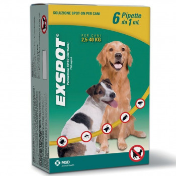 EXSPOT SPOT-ON SOLUZIONE 6 PIPETTE 1ML 715MG/ML CANI