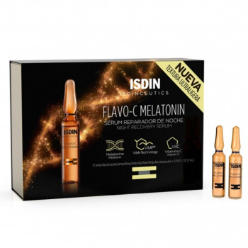 ISDIN ISDINCEUTICS FLAVO C MELATONIN SIERO VISO NOTTE 10 FIALE