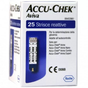 ACCU-CHEK AVIVA STRISCE REATTIVE GLICEMIA 25 STRISCE
