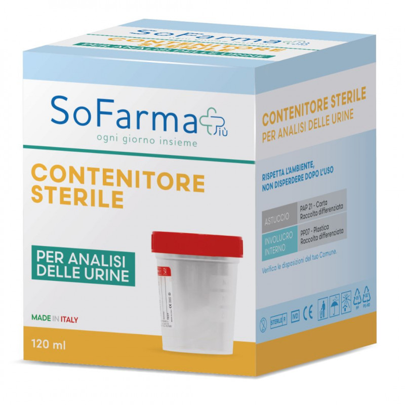 SOFARMAPIÙ CONTENITORE STERILE PER URINE 120ML