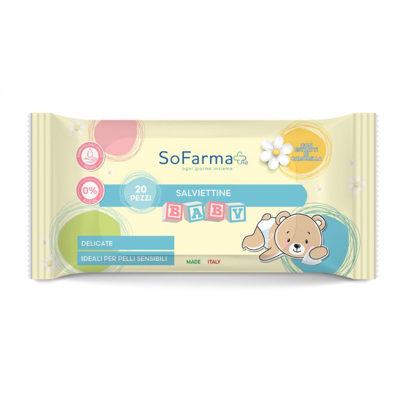 SOFARMAPIÙ SALVIETTINE CAMOMILLA BABY 20PZ