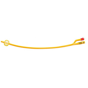 CATETERE FOLEY A MEDIA PERMANENZA  RUSCH GOLD PLUS A 2 VIE IN SILKOLATEX LATTICE-SILICONE PER ADULTO CH20 LUNGHEZZA 40 CM PUNTA 