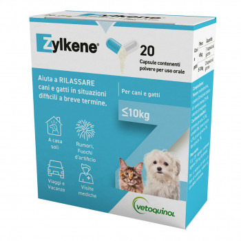 VETOQUINOL ZYLKENE CANI E GATTI FINO A 10KG 20 CAPSULE 75MG