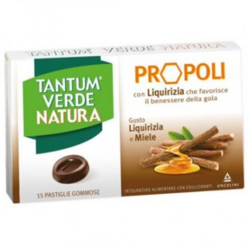 TANTUM VERDE NATURA PROPOLI LIQUIRIZIA 15 PASTIGLIE