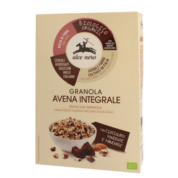 GRANOLA AVENA INTEGRALE CON CIOCCOLATO FONDENTE E MANDORLE 300 G