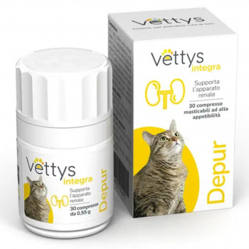 VETTYS INTEGRA DEPUR GATTO RENI DEL GATTO 30 COMPRESSE MASTICABILI