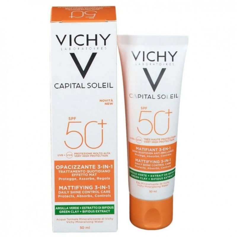 VICHY CAPITAL SOLEIL TRATTAMENTO OPACIZZANTE 3 IN 1 SPF50+ 50ML