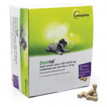 DRONTAL MULTI AROMA CARNE PER CANI FINO A 10 KG 102 COMPRESSE