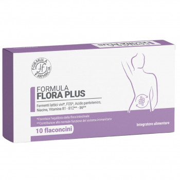 FORMULA  FLORA PLUS INTEGRATORE FERMENTI LATTICI 10 FLACONCINI