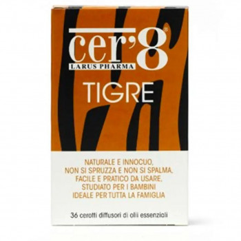 LARUS PHARMA CER8 TIGRE 36 CEROTTI DIFFUSORI DI OLI ESSENZIALI