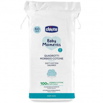 CHICCO BABY MOMENTS QUADROTTI IN MORBIDO COTONE 60 PZ