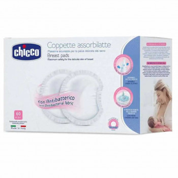 CHICCO COPPETTE ASSORBILATTE CON ANTIBATTERICO EXTRA COMFORT 60PZ
