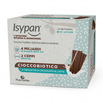 ISYPAN CIOCCOBIOTICO CON PROBIOTICI CIOCCOLATO AL LATTE 8 TAVOLETTE