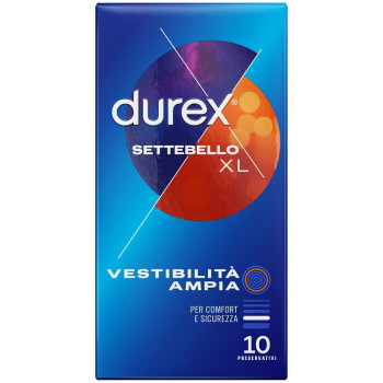DUREX SETTEBELLO XL EXTRALARGE PROFILATTICO VESTIBILITÀ AMPIA 10PZ