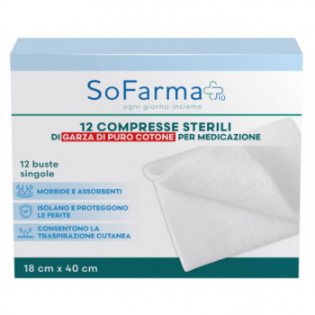 SOFARMAPIÙ COMPRESSE IN COTONE 18X40 12PZ