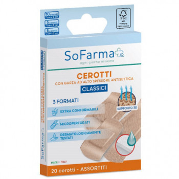 SOFARMAPIÙ CEROTTO CLASSICO 20 PEZZI ASSORTITI