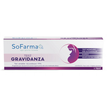 SOFARMAPIÙ TEST RAPIDO DI GRAVIDANZA 1PZ