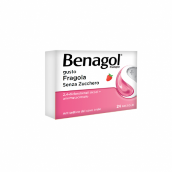 BENAGOL PASTIGLIE GUSTO FRAGOLA SENZA ZUCCHERO​ 24 PASTIGLIE
