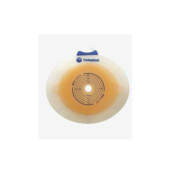 PLACCA PER ILEOSTOMIA E COLOSTOMIA SISTEMA A 2 PEZZI SENSURA CLICK FORO RITAGLIABILE 10-45 MM FLANGIA 50 MM 5 PEZZI