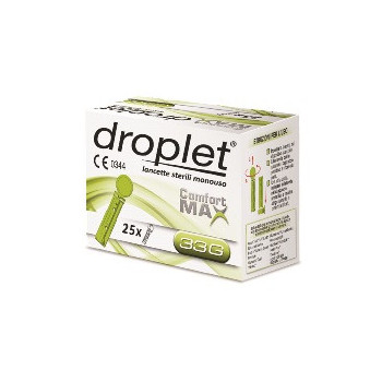LANCETTE PUNGIDITO DROPLET COMFORT MAX GAUGE 33 25 PEZZI
