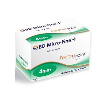 AGO PER PENNA DA INSULINA BD MICROFINE PENTAPOINT GAUGE 32 4 MM 100 PEZZI