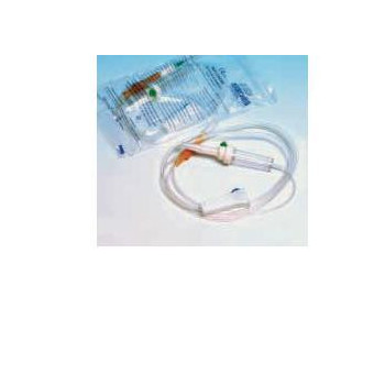 SET STERILE PER INFUSIONE IN MATERIALE ANALLERGICO CON PARA E ROLLER. CONFEZIONE SINGOLA