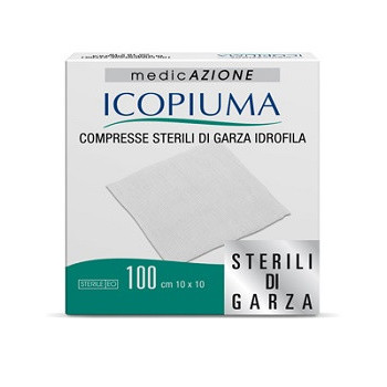 ICOPIUMA GARZA COMPRESSA IDROFILA 10X10CM 100 PEZZI